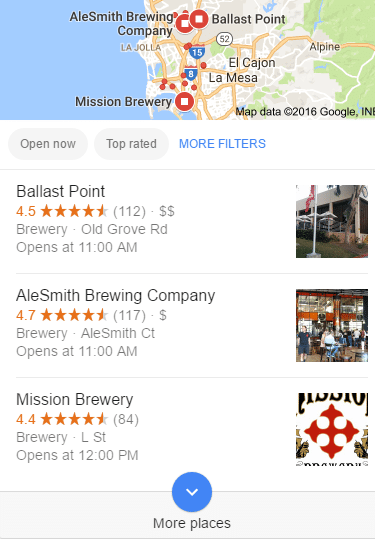Brewery SEO - Breweries Near Me Search Results